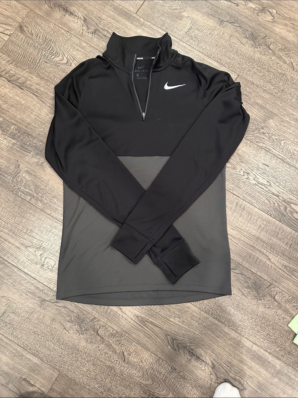 Nike Black & Charcoal Two-Tone Dri-FIT Half-Zip Pullover